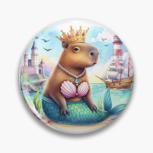 Item preview, Capybara the Mermaid Princess6 designed and sold by Capybara Art Lover.