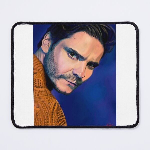 Item preview, colorfull painting of daniel bruhl designed and sold by GessleinGraphic.