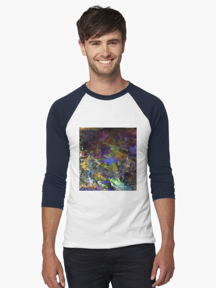 Thumbnail 1 of 3, Baseball ¾ Sleeve T-Shirt, Neon Seas  designed and sold by TSteeleArt.