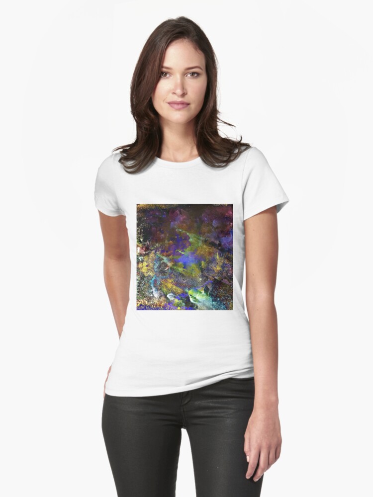 Thumbnail 1 of 3, Fitted T-Shirt, Neon Seas designed and sold by TSteeleArt.