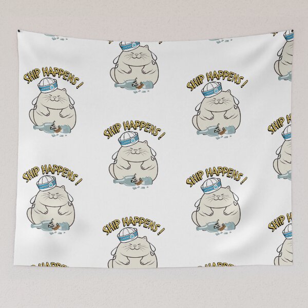 Item preview, Ship Happens Funny Fat cat designed and sold by Pet Station.
