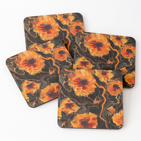 Item preview, Fiery Bloom - Abstract Orange Poppy Artwork designed and sold by Nicholas Panek.