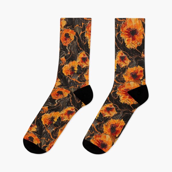 Item preview, Fiery Bloom - Abstract Orange Poppy Artwork designed and sold by Nicholas Panek.
