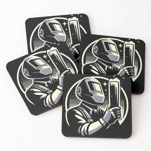 Item preview, Welder holding a beer - metal worker, design for welders and welding lovers, gift for beginners or expert welders designed and sold by IronPulseStore.