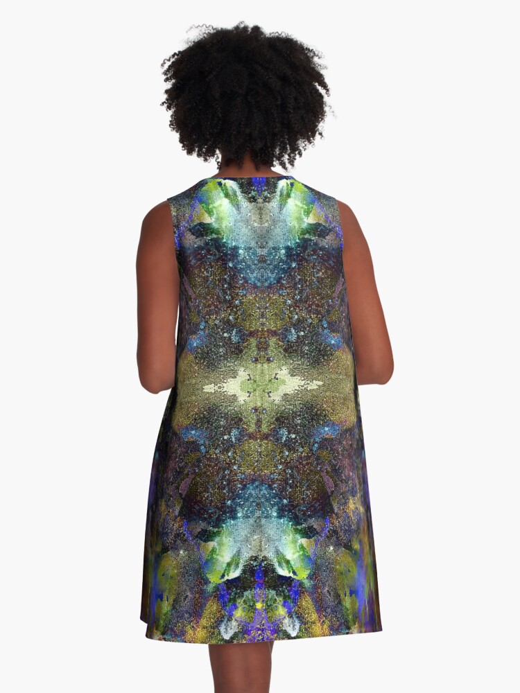Thumbnail 3 of 4, A-Line Dress, Neon Seas designed and sold by TSteeleArt.