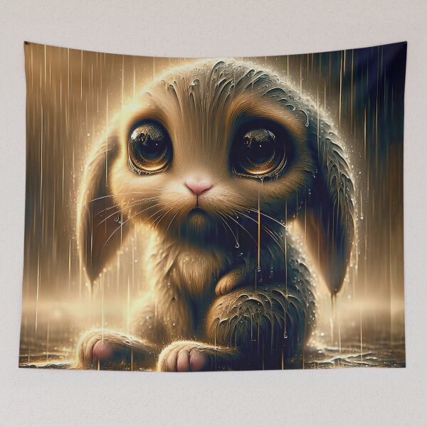 Item preview, Sad Bunny Rainy Day designed and sold by HumusArt.