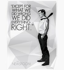 Póster Will McAvoy - The Newsroom