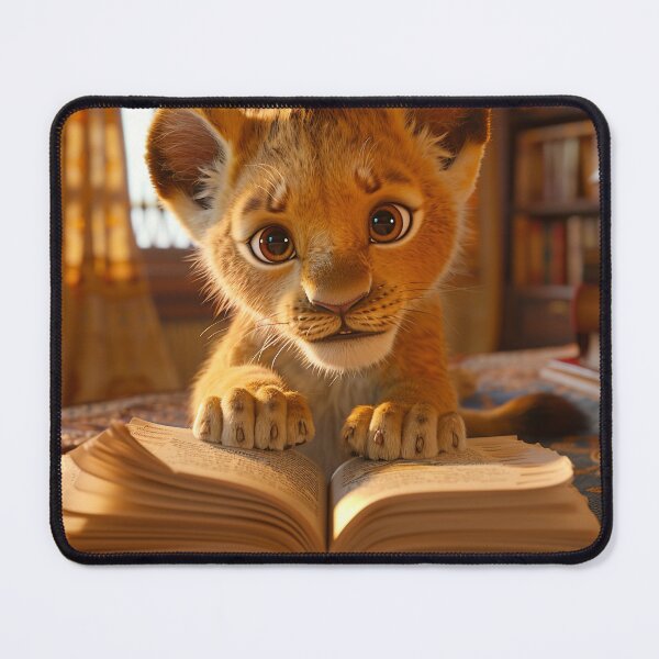 Item preview, Lion cub studying designed and sold by EdicionesJML.