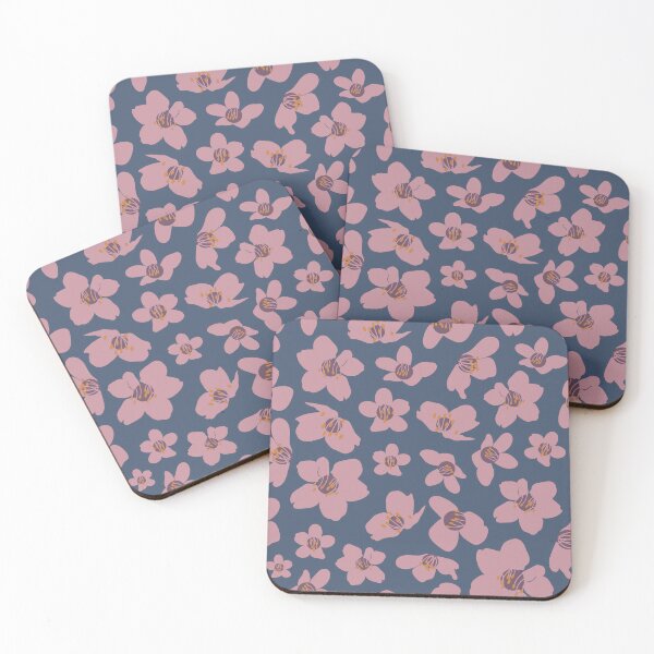 Item preview, Vector artwork hand drawn cherry blossom seamless pattern on blue background. designed and sold by 137Lanternes.