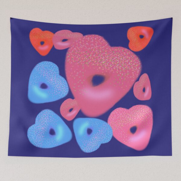 Item preview, Heart Shaped Donuts - Hand drwn designed and sold by Victoria Rose.