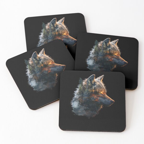 Item preview, My Spirit Animal is Wolf.A mystical wolf in a forest. designed and sold by elnexshop.