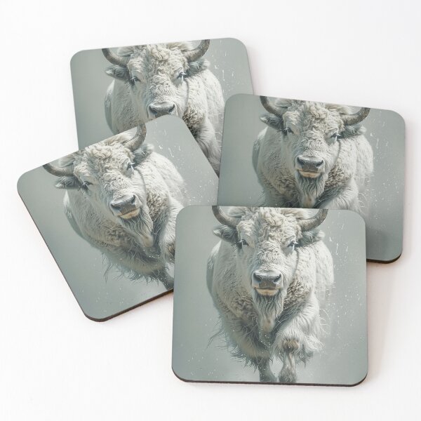 Item preview, White Bison Watercolor Print American West Animal Illustration designed and sold by Rockwpapart.