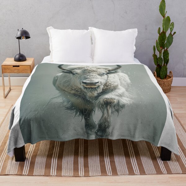 Item preview, White Bison Watercolor Print American West Animal Illustration designed and sold by Rockwpapart.