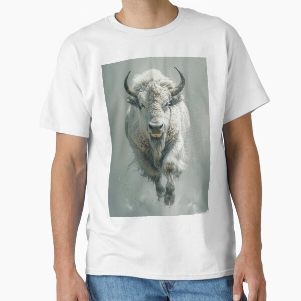 Vista previa del artículo con la obra «Bisonte Blanco Acuarela Impresión Ilustración Animal Del Oeste Americano», diseñado y vendido por Rockwpapart.