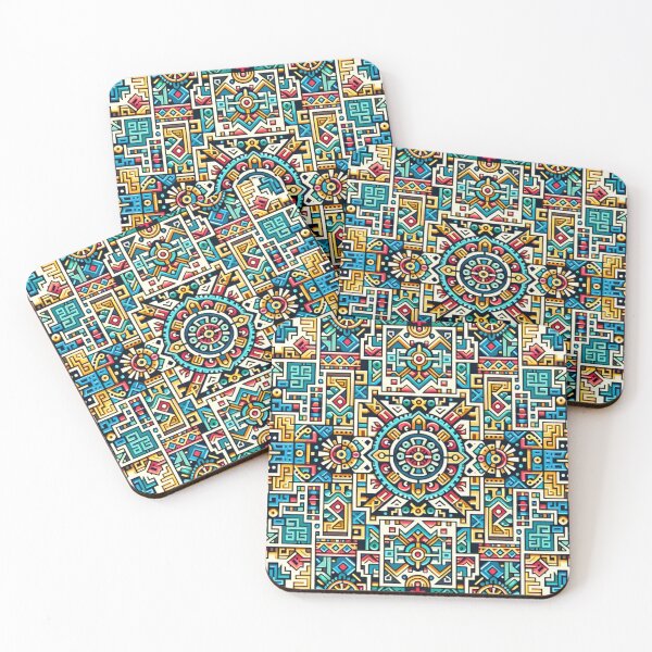 Item preview, mosaic intricate aztec inspired design designed and sold by TheScruffyGoose.