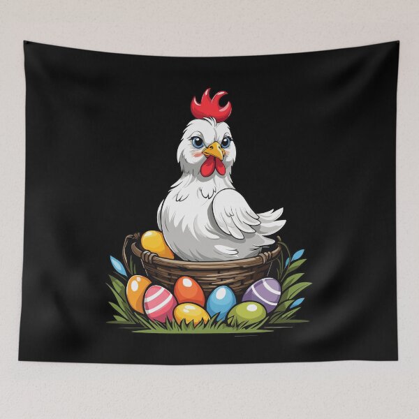 Item preview, Colorful Chicken Cute Funny Easter Eggs Nest designed and sold by LuminOrb.