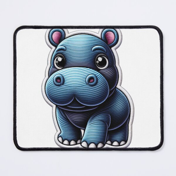 Item preview, Embroidered Baby Hippo - Adorable and Unique designed and sold by Gamegiftscustom.
