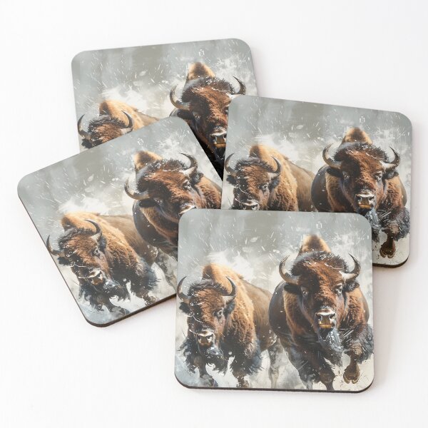Item preview, American Bison couple designed and sold by Rockwpapart.