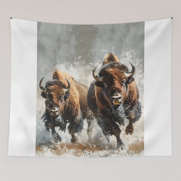 Item preview, American Bison couple designed and sold by Rockwpapart.
