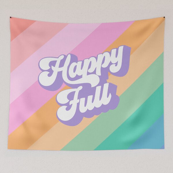 Item preview, Rainbow Happy Word 'Happyfull' - Groovy Retro  designed and sold by Dominiquevari.