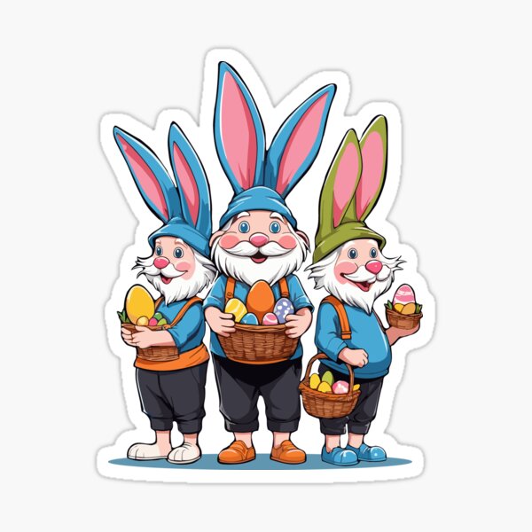 Item preview, Easter Nordic gnome gnome Easter bunny funny designed and sold by LuminOrb.