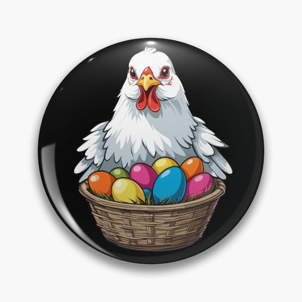 Item preview, Colorful chicken and cute Easter eggs funny design designed and sold by LuminOrb.