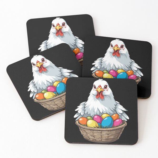 Item preview, Colorful chicken and cute Easter eggs funny design designed and sold by LuminOrb.