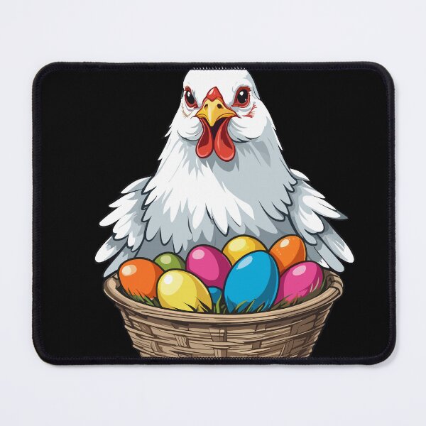 Item preview, Colorful chicken and cute Easter eggs funny design designed and sold by LuminOrb.