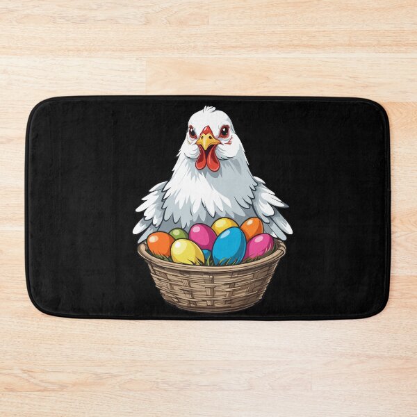 Item preview, Colorful chicken and cute Easter eggs funny design designed and sold by LuminOrb.