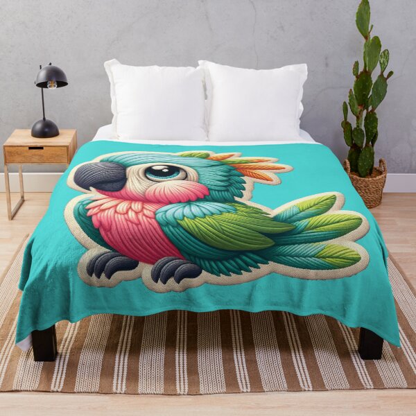 Item preview, Embroidered Cute Baby Parrot designed and sold by Gamegiftscustom.