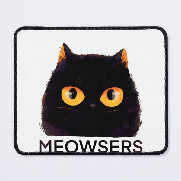Item preview, Meowsers 1 Smol Black Cat by Zeesdesign on Redbubble designed and sold by ZEESDESIGN.