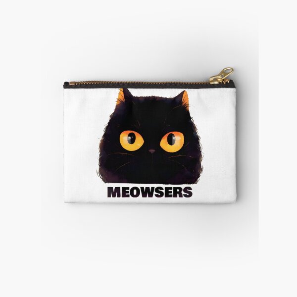 Item preview, Meowsers Smol Black Cat by Zeesdesign on Redbubble designed and sold by ZEESDESIGN.