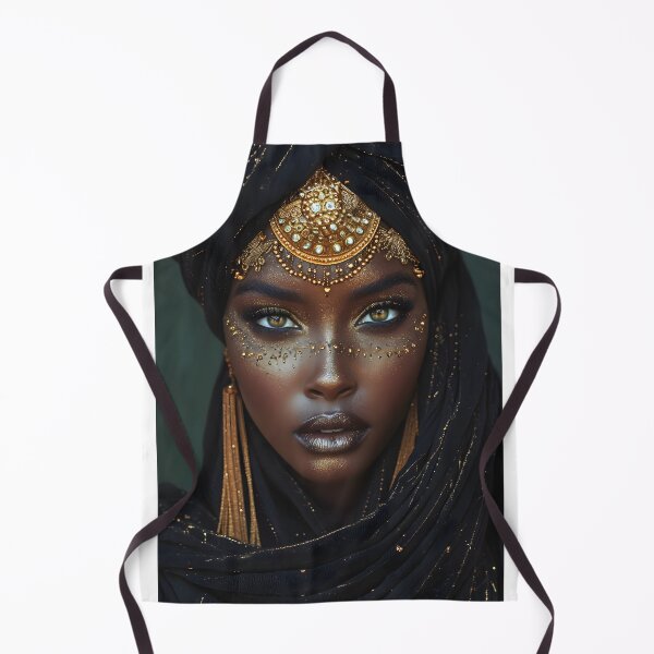 Item preview, Stunning portrait of a woman with golden makeup designed and sold by Artessie.