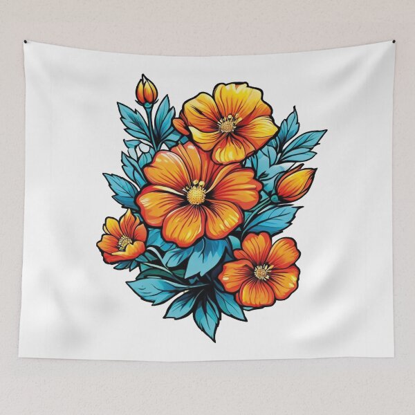 Item preview, Spring Feelings: Colorful Flowers and Leaves Artwork designed and sold by Ink-Kreativ.