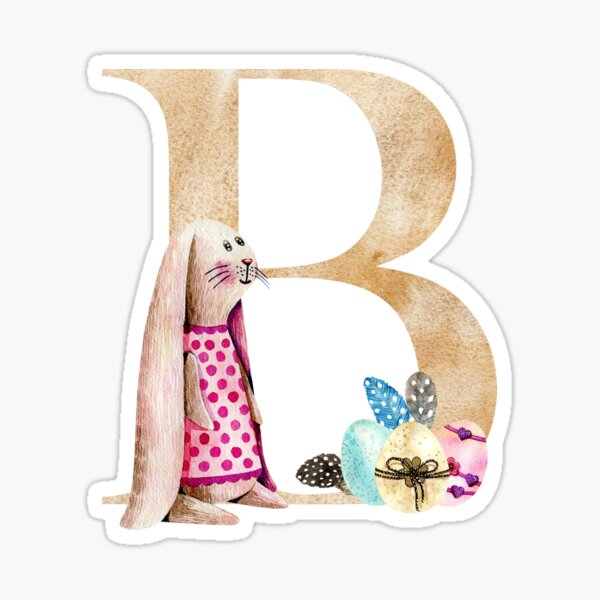 Item preview, Watercolor easter letter B designed and sold by tapilipa.