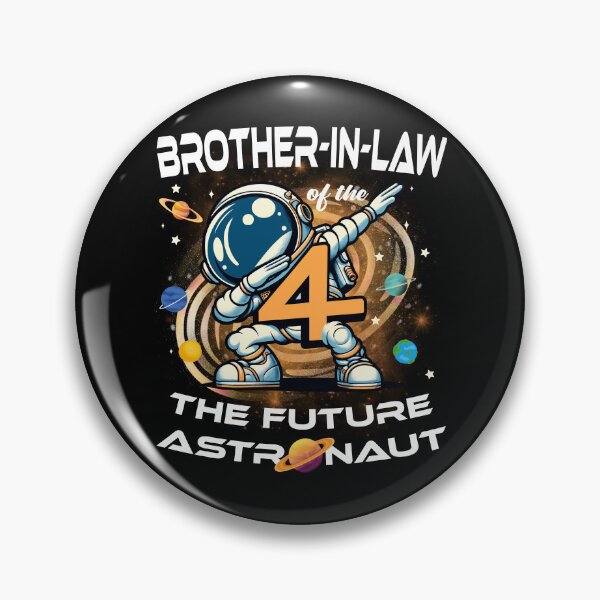 Item preview, Bro In Law Of Birthday Boy 4 Years Future Astronaut Theme designed and sold by Jungle Hub.