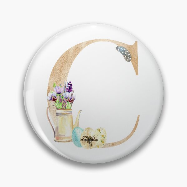 Item preview, Watercolor easter letter C designed and sold by tapilipa.