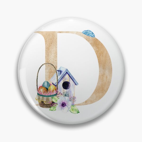 Item preview, Watercolor easter letter D designed and sold by tapilipa.