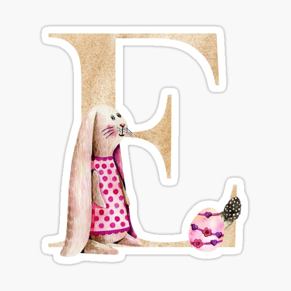 Item preview, Watercolor easter letter E designed and sold by tapilipa.