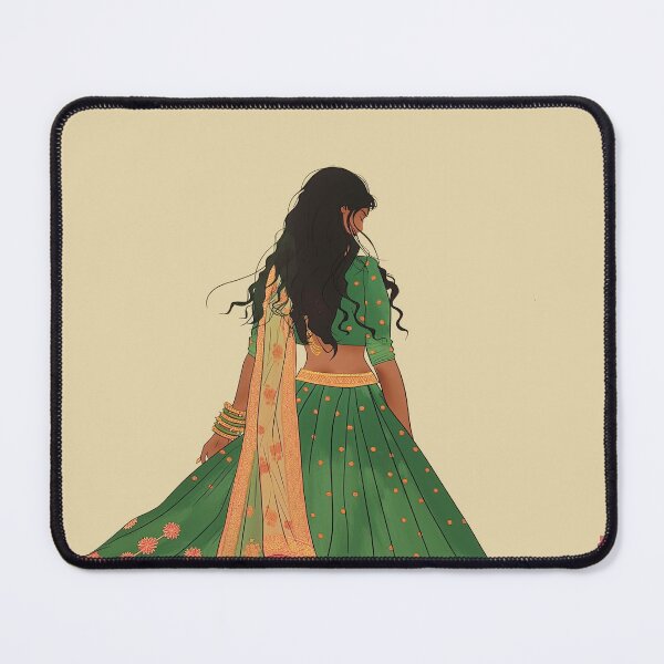 Item preview, Indian woman art flower ,Tamil Girl,Desi designed and sold by Rockwpapart.