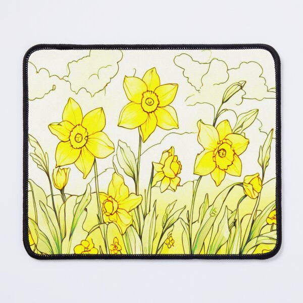 Item preview, Daffodils in a field designed and sold by Flowersonstuff.