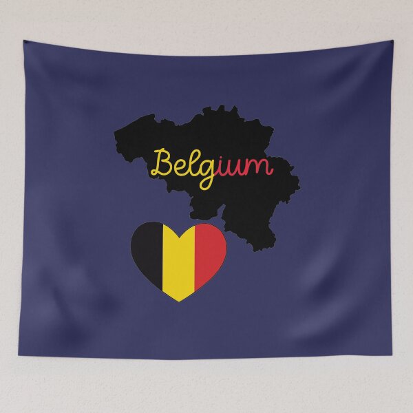 Item preview, Belgium Flag Map designed and sold by AnimalsDH305.