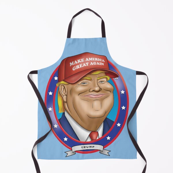 Item preview, Donald Trump wearing MAGA hat caricature designed and sold by FunFaces.