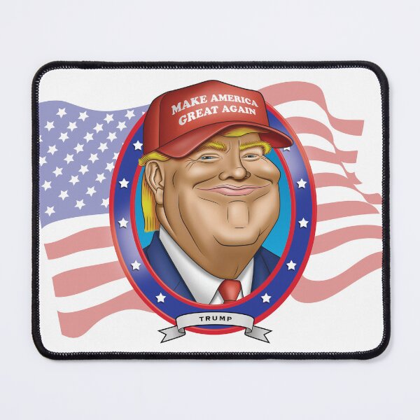 Item preview, Donald Trump wearing MAGA hat caricature designed and sold by FunFaces.