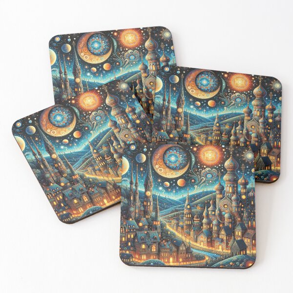 Item preview, Fantasy cityscape at night  designed and sold by Random Designs.