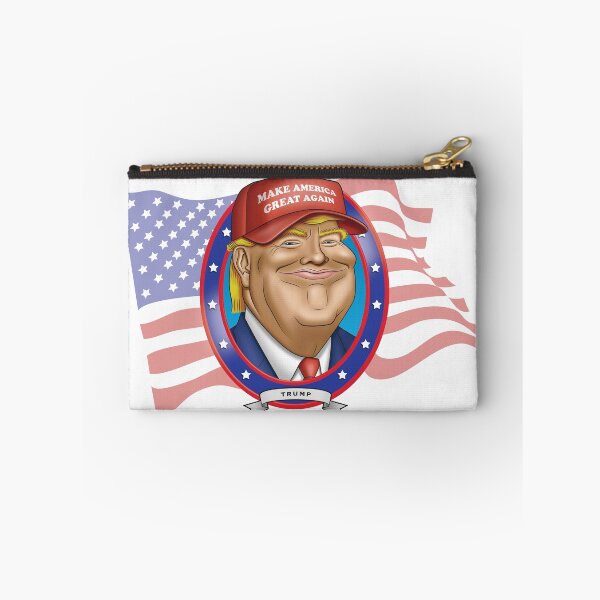 Item preview, Donald Trump wearing MAGA hat caricature designed and sold by FunFaces.
