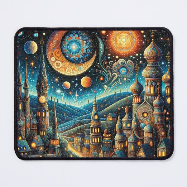 Item preview, Fantasy cityscape at night  designed and sold by Random Designs.