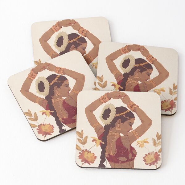 Item preview, Indian woman art in flower designed and sold by Rockwpapart.