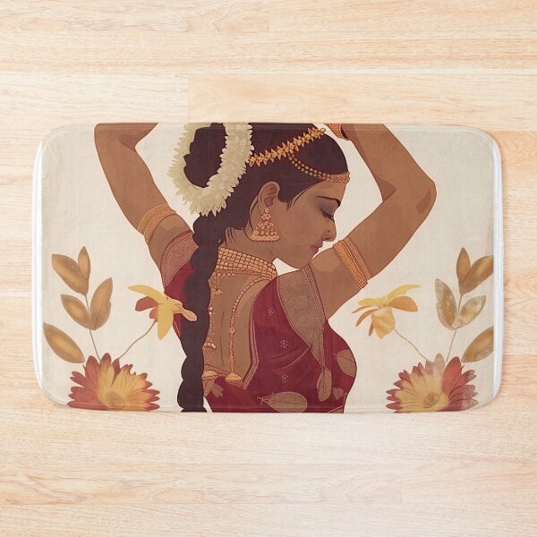 Item preview, Indian woman art in flower designed and sold by Rockwpapart.