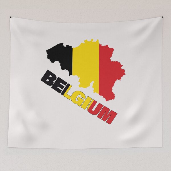 Item preview, Belgium Flag Map designed and sold by AnimalsDH305.